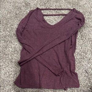 SO Red Long Sleeve Backless Tee